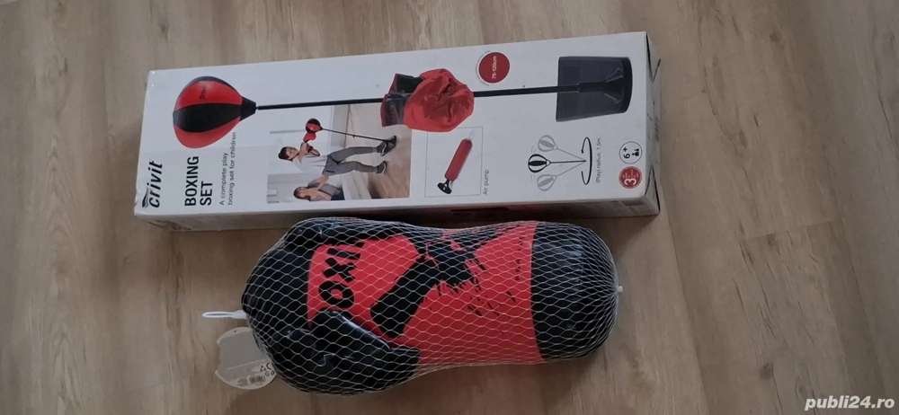 Set box Crivit + set sac box pentru copii