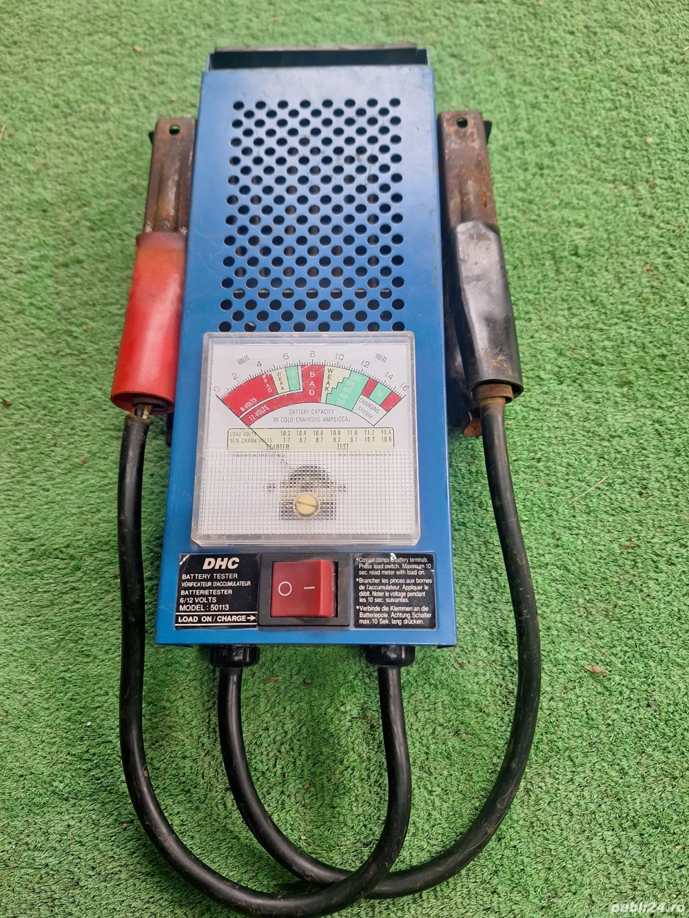 Tester analogic tensiune si curent baterie auto 12V analogic