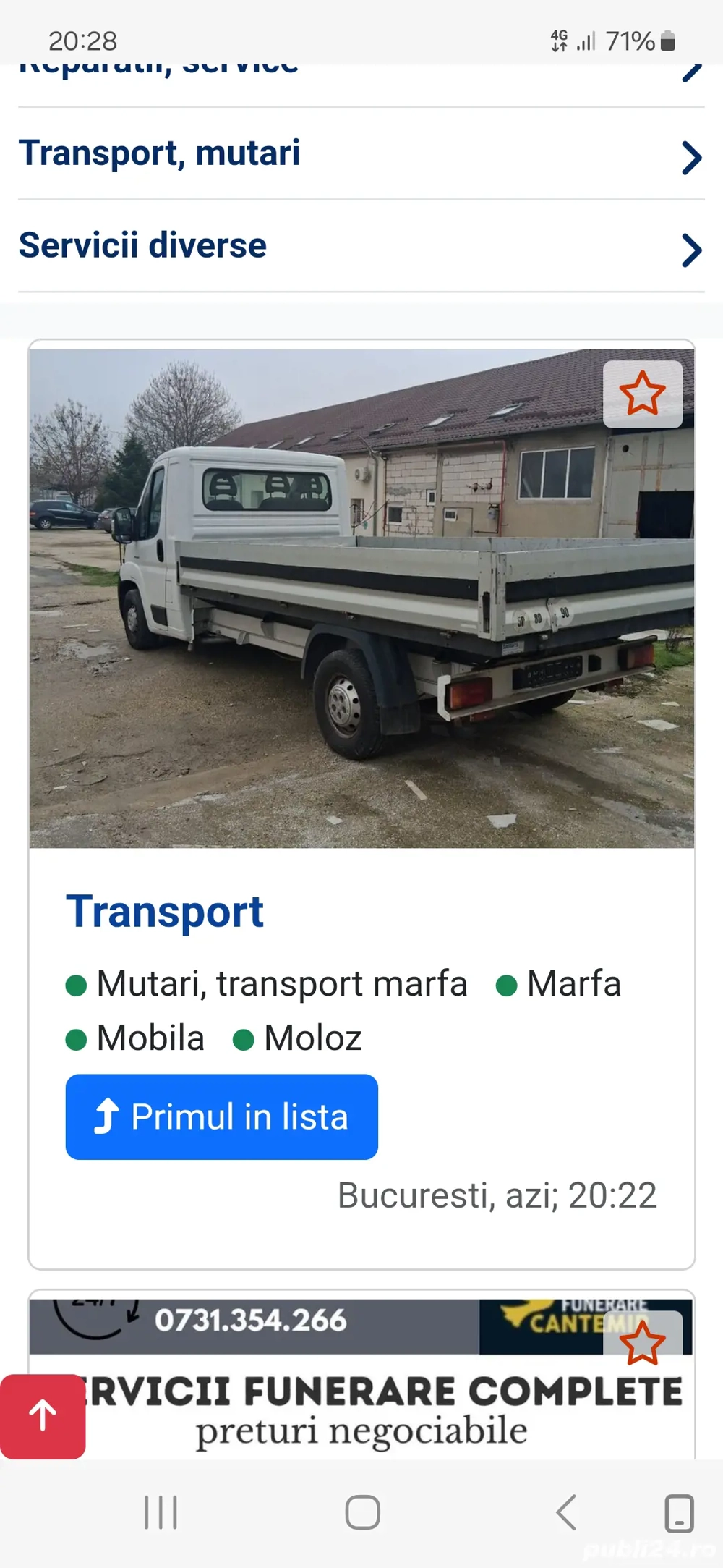 Transport marfa