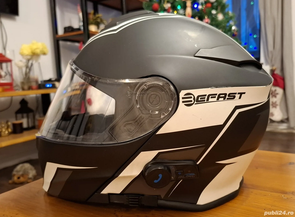 Casca moto flip-up Befast cu intercom inclus. Marimea L