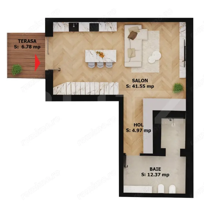 Apartament ultracentral, două nivele cu 2 băi și dressing – EAS Residence