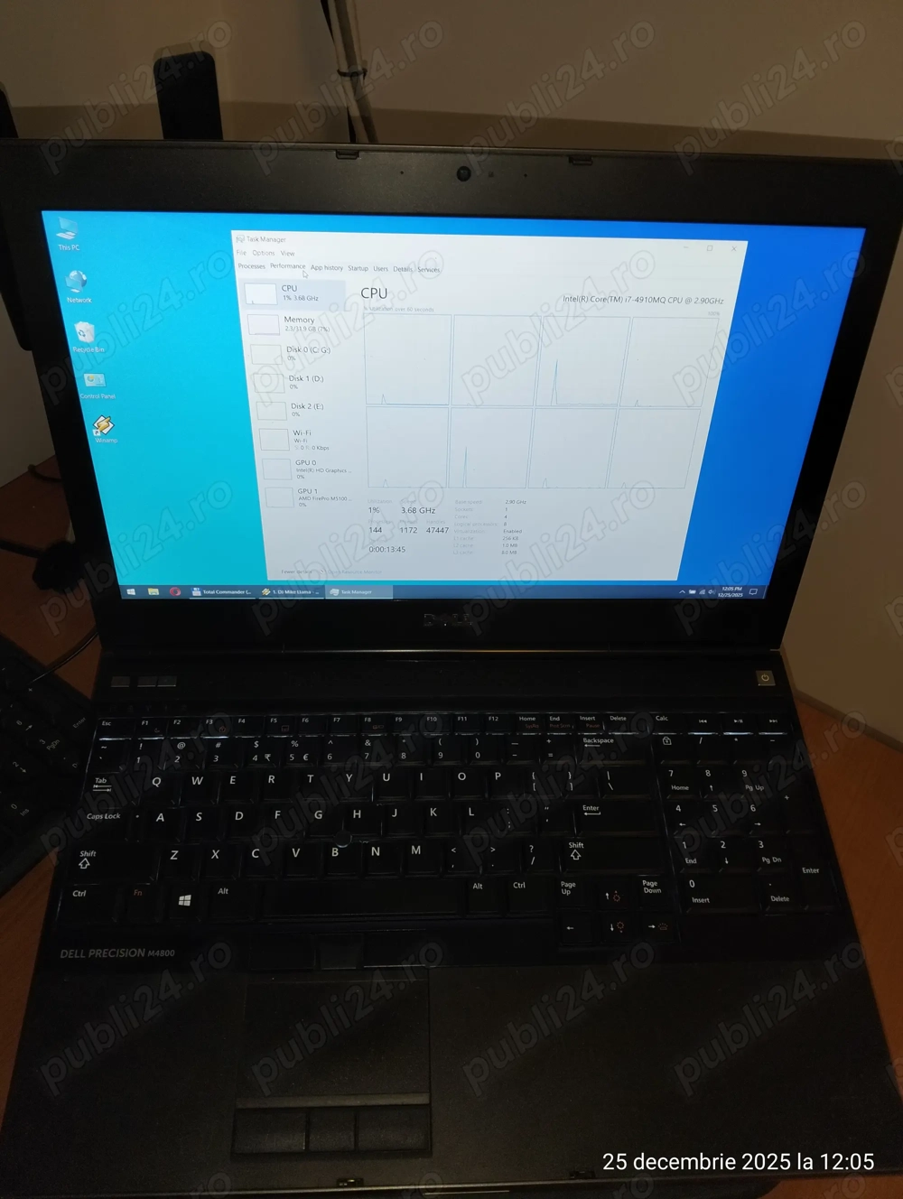 Dell i7, 32GbRam, Video profesional dedicat 2Gb, 3 SSDuri, 2 Baterii noi
