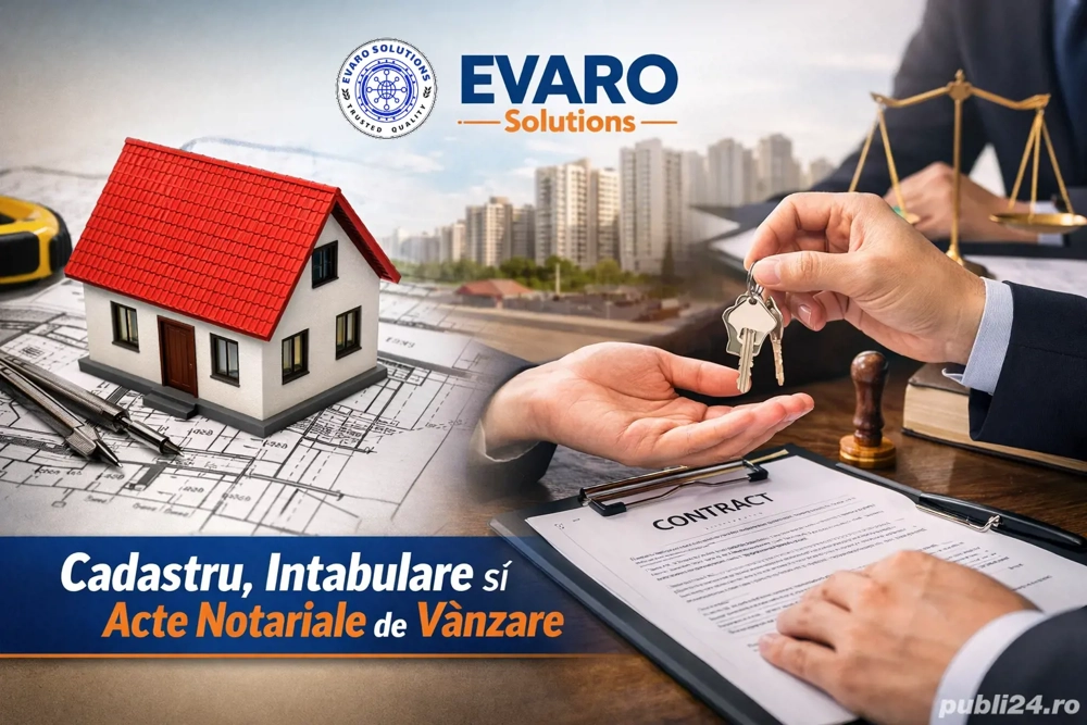 Servicii complete Cadastru și intabulare, terenuri, case, apartamente