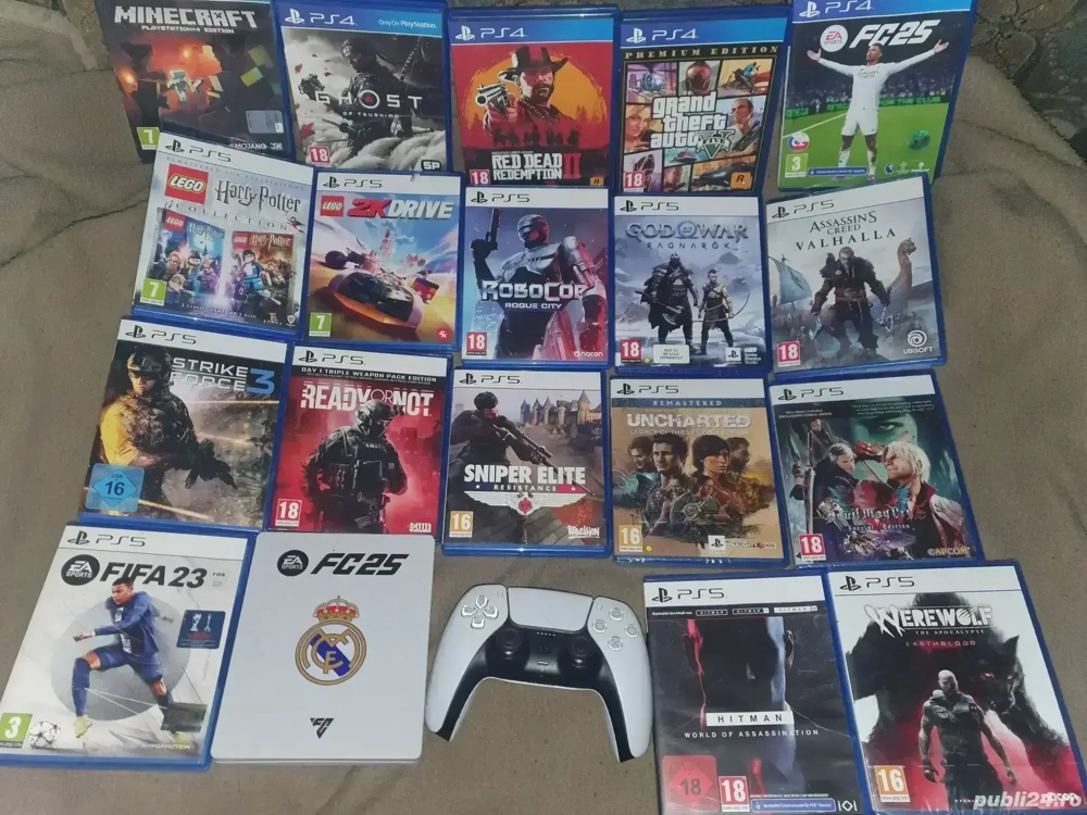 JOCURI PS5 si PS4 si MANETA PS5 GTA5 la 99 ron bucata fix