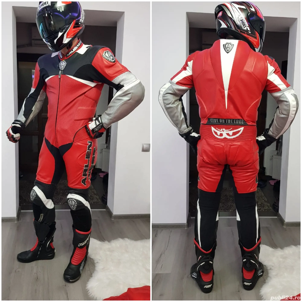 Costum moto ARLEN NESS (52) combinezon piele!  circuit! impecabil