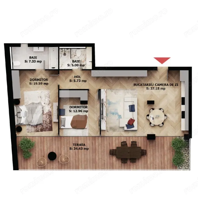 Apartament 3 camere premium | Terasă impresionantă | EAS Residence