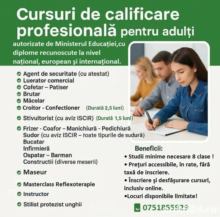 Cursuri de calificare acreditate