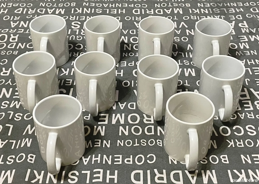 lot de 10 cani cesti mari de la kik identice toate sunt albe 