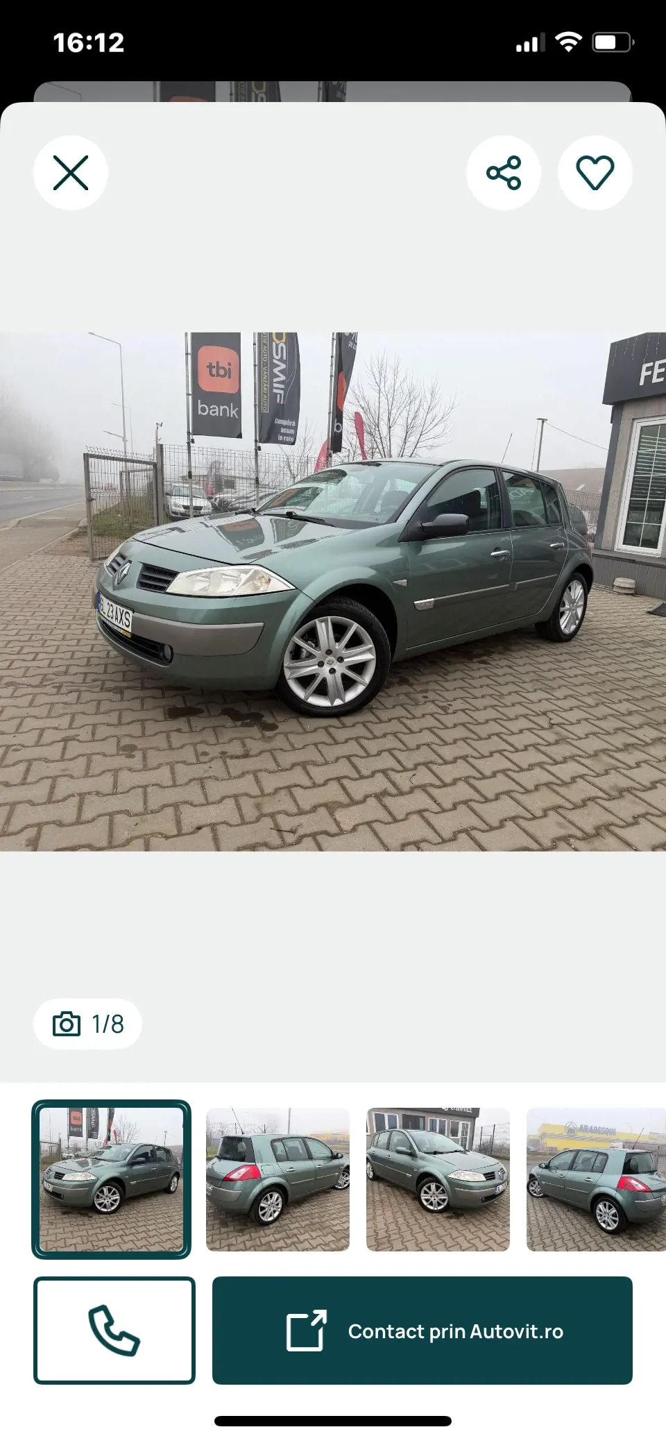 Motor 1.6 l Renault megan 