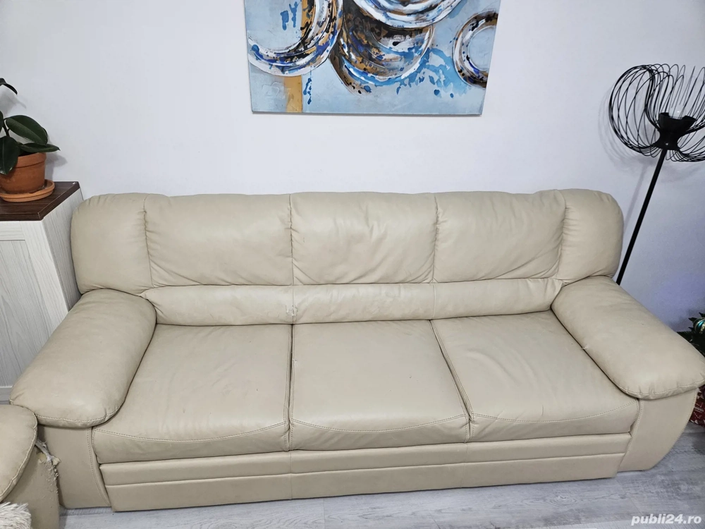 Canapea extensibilă crem