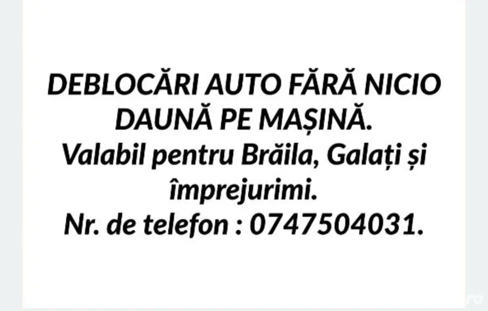 Deblocări auto fără nicio daună pe mașină 