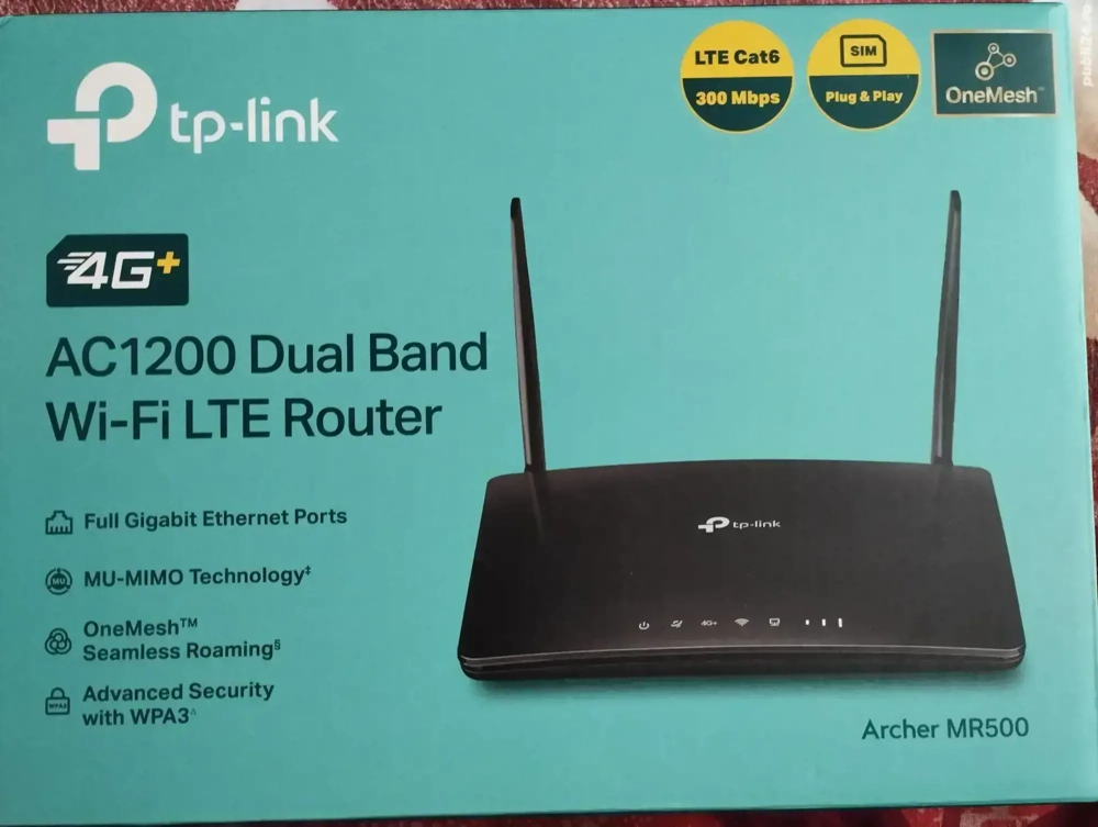 Router wi-fi cat6, 4G+ Tp-link Archer MR500