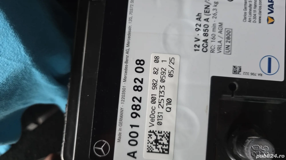 Baterie Originală Mercedes 