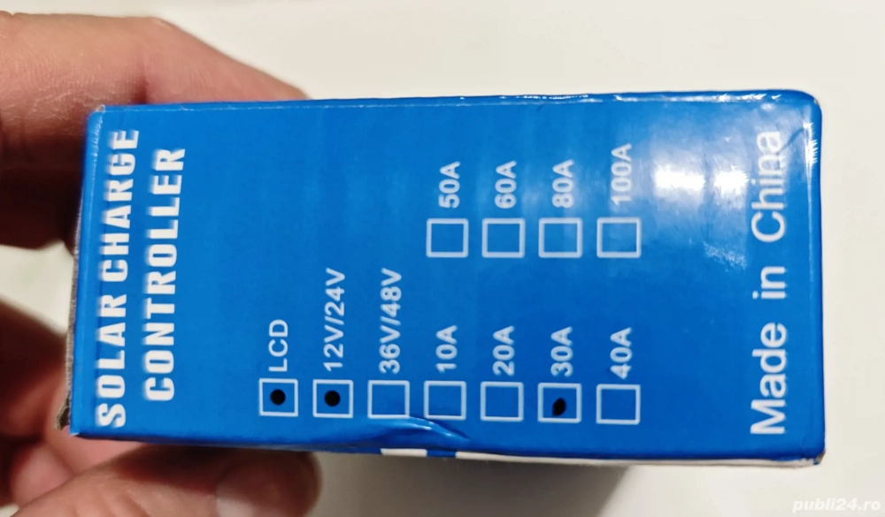 Controller solar 12-24V   30A