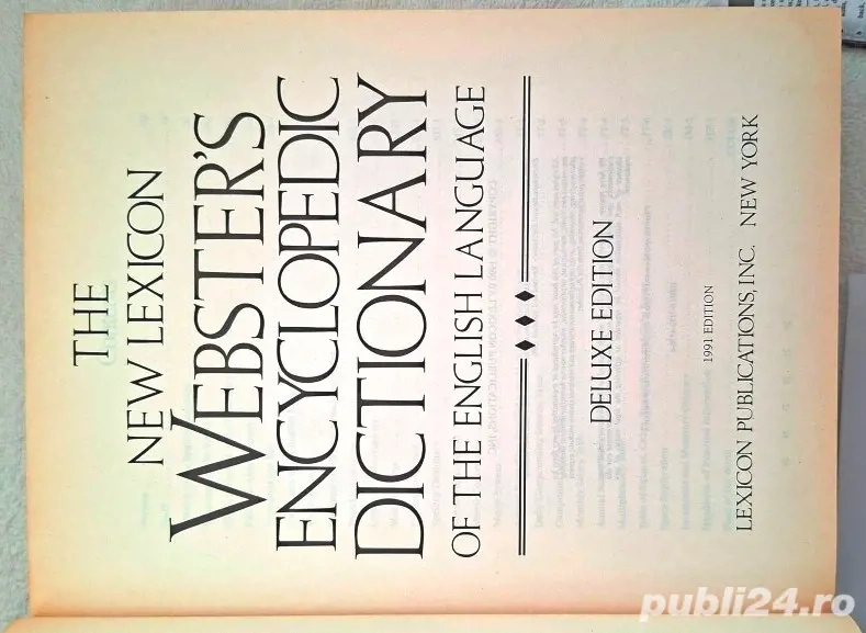 Dictionar Webster De Luxe Edition