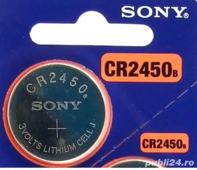 baterie lithium Varta sau Sony CR2430, CR2450, dar si alte numere.   