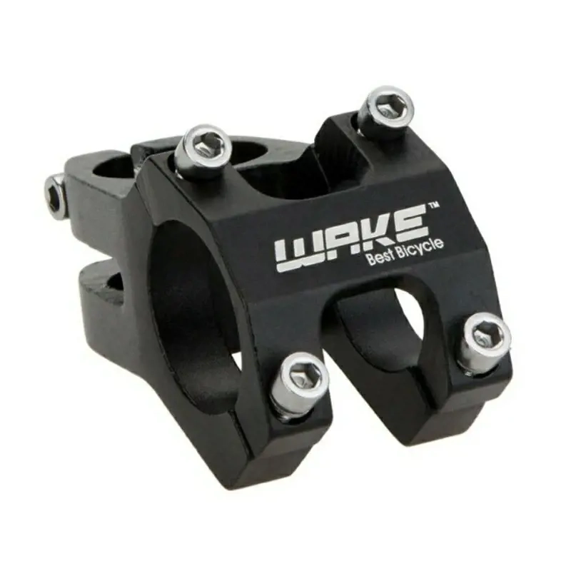 Pipa ghidon scurta pentru bicicleta MTB   WAKE 31.8 mm aluminiu, neagra