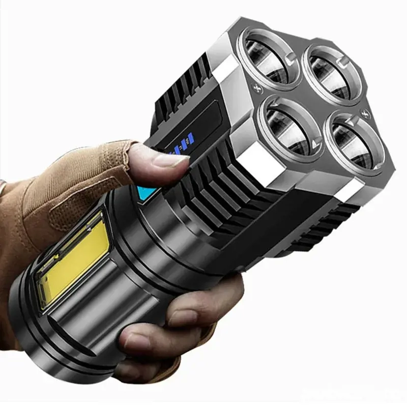 Lanterna LED Reincarcabila Puternica   Ideala pentru Vanatoare, Pescuit, Camping