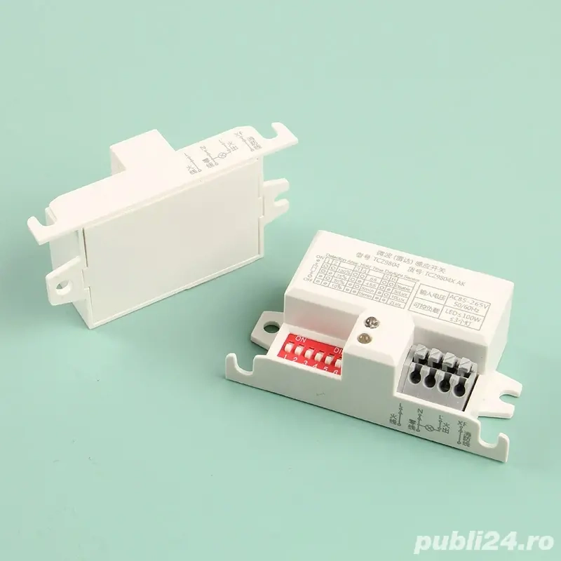 Senzor de Mișcare cu Microunde 360  pentru Tavan   Comutator Automat 220V Alb