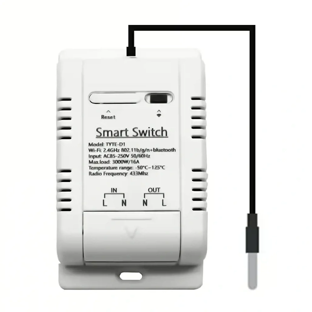 Termostat inteligent WiFi cu senzor temperatura DS18B20   control automat Tuya Smart, 220V 16A