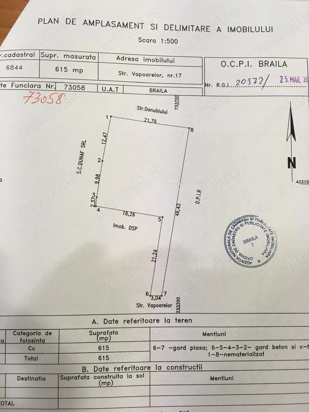 TEREN UNIC faleza Dunarii Braila
