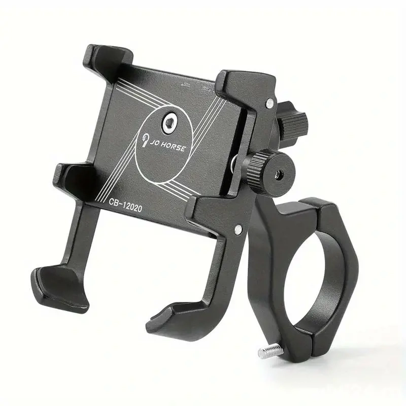 Suport Telefon Reglabil pentru Motocicleta, Bicicleta, Trotineta Electrica si ATV   Aluminiu Negru