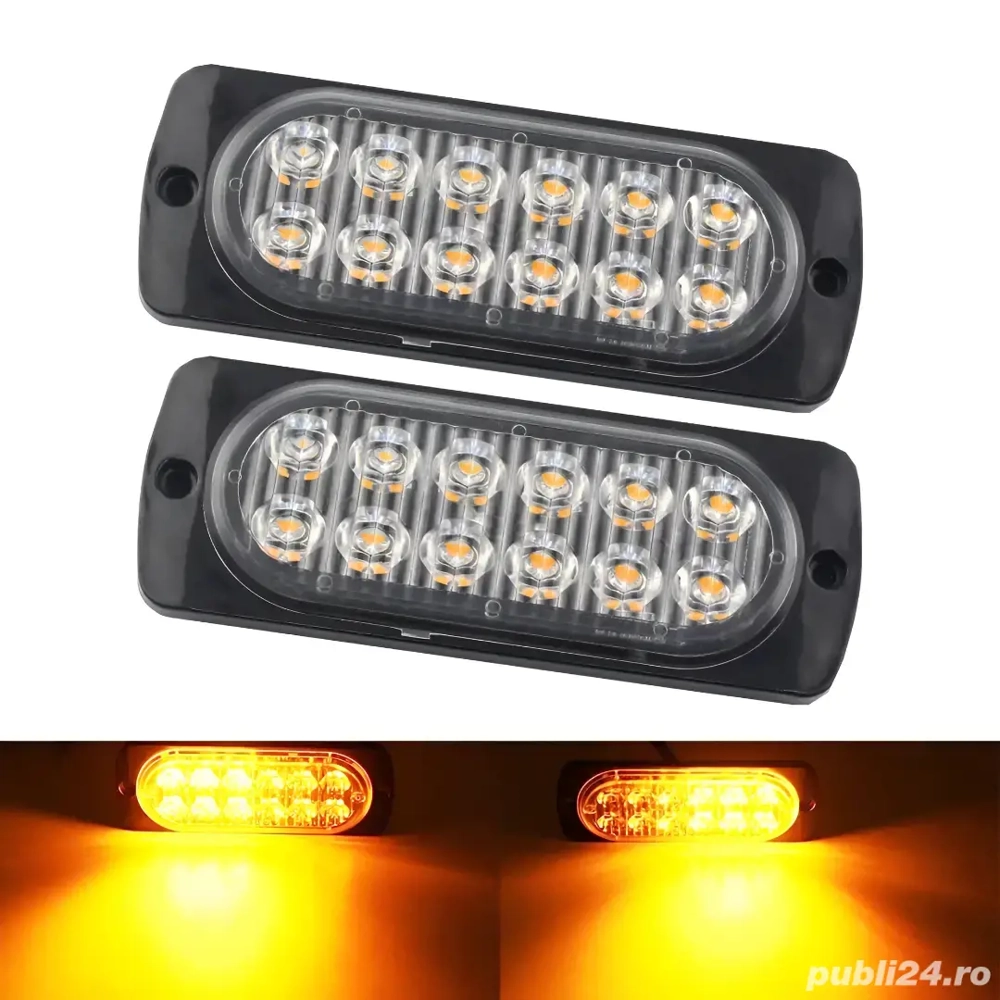 Stroboscoape galbene auto LED de calitate superioară   12V, 24V, 36V Stroboscoape galbene auto de ca