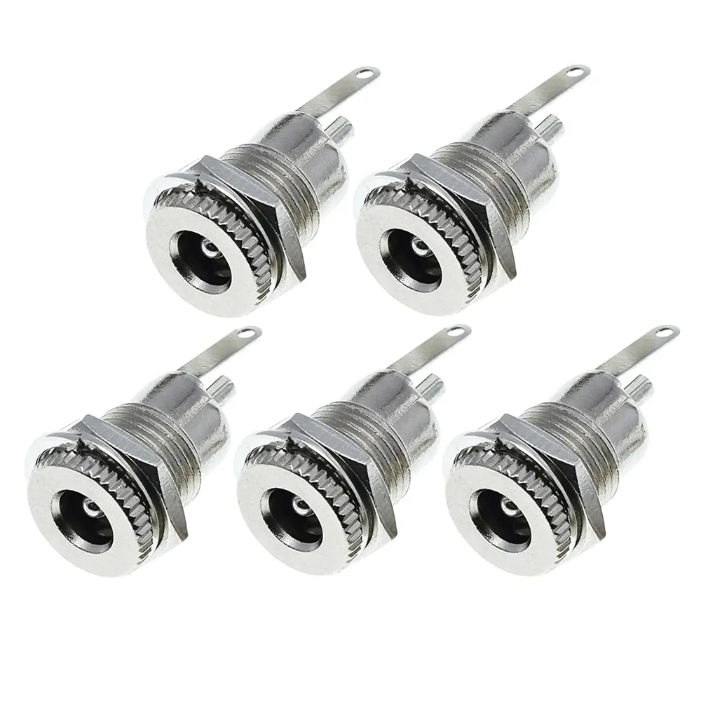 Set 5 bucati   Mufa Alimentare DC 12V 5.5mm x 2.1mm   Conector Mama