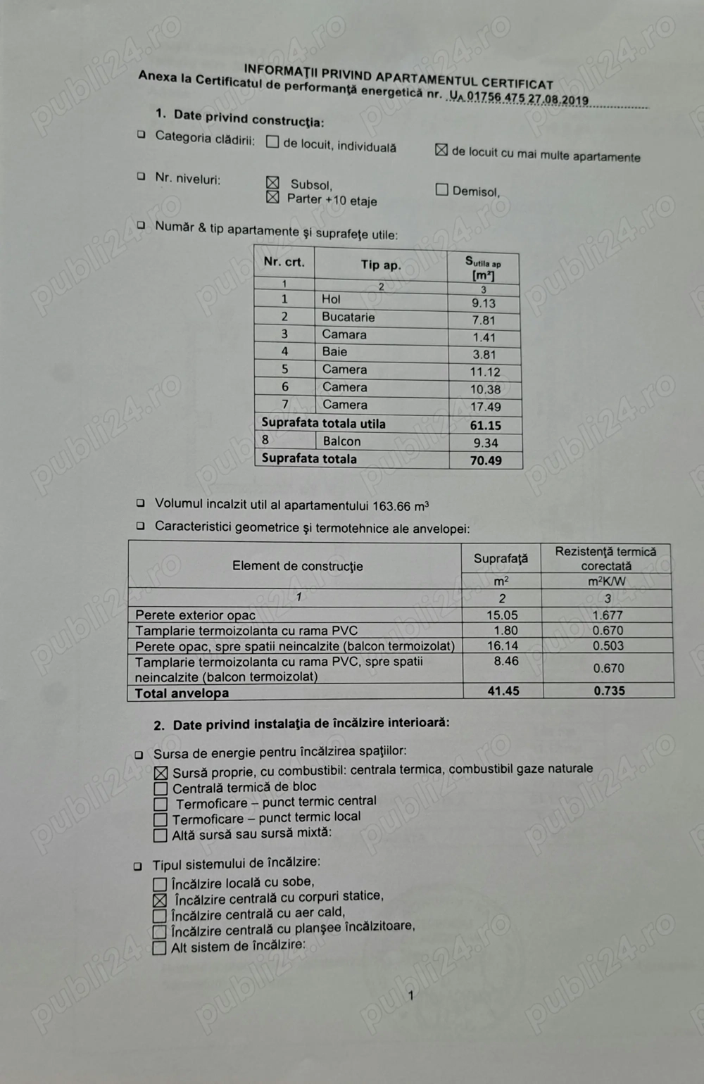 Vând apartament 3 camere