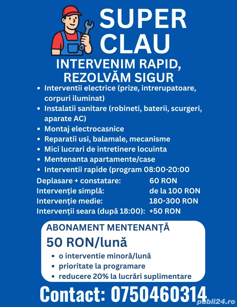 Intervenții rapide la domiciliu 