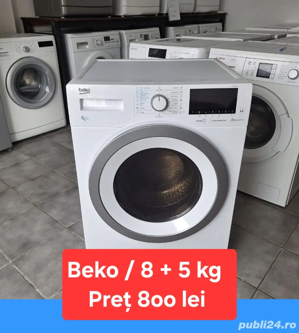 Beko   capacitate cuva 8 + 5 kg. cu uscător .