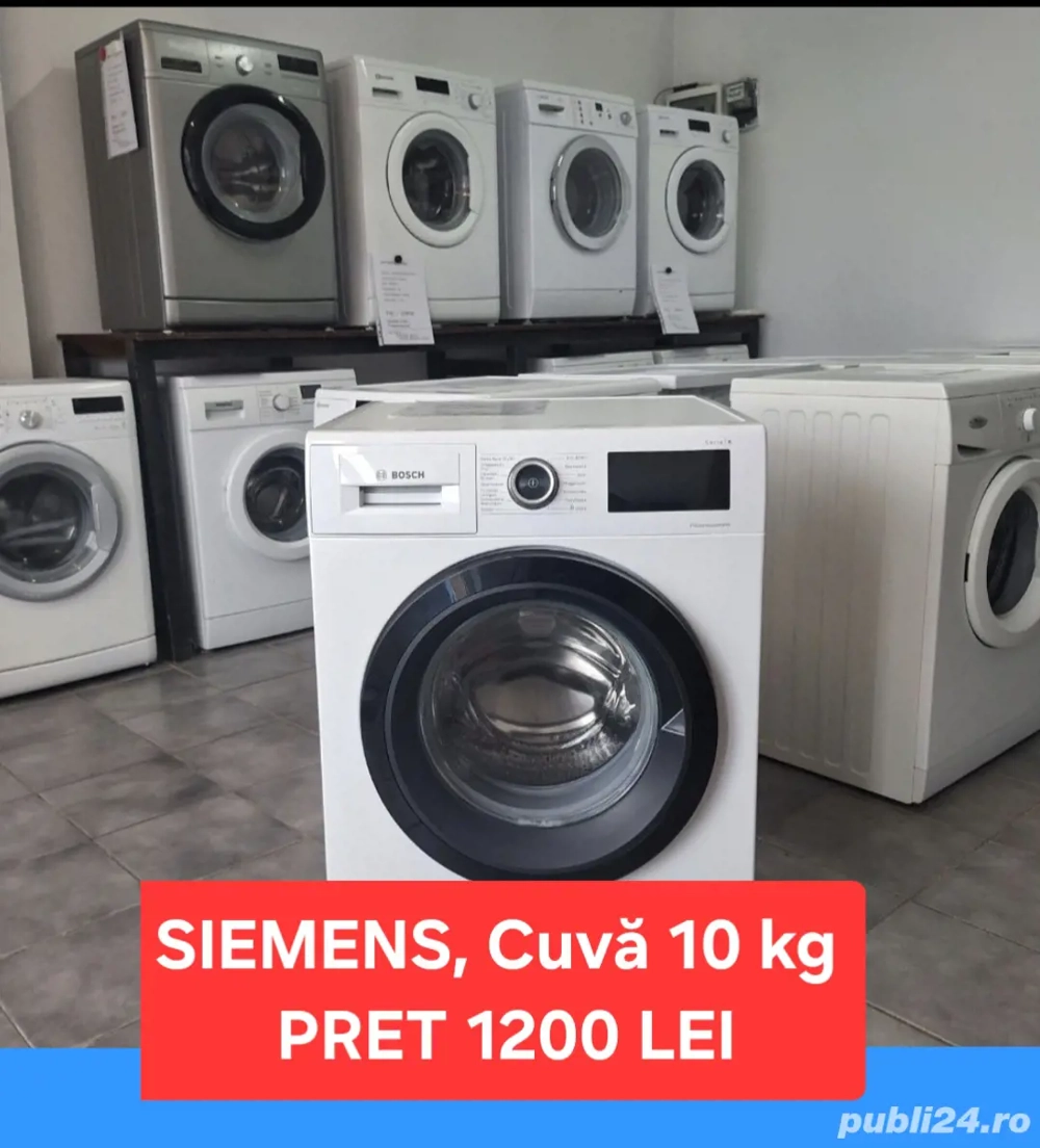 Siemens    capacitate cuvă 1o kg. import Germania.  impecabilă. 