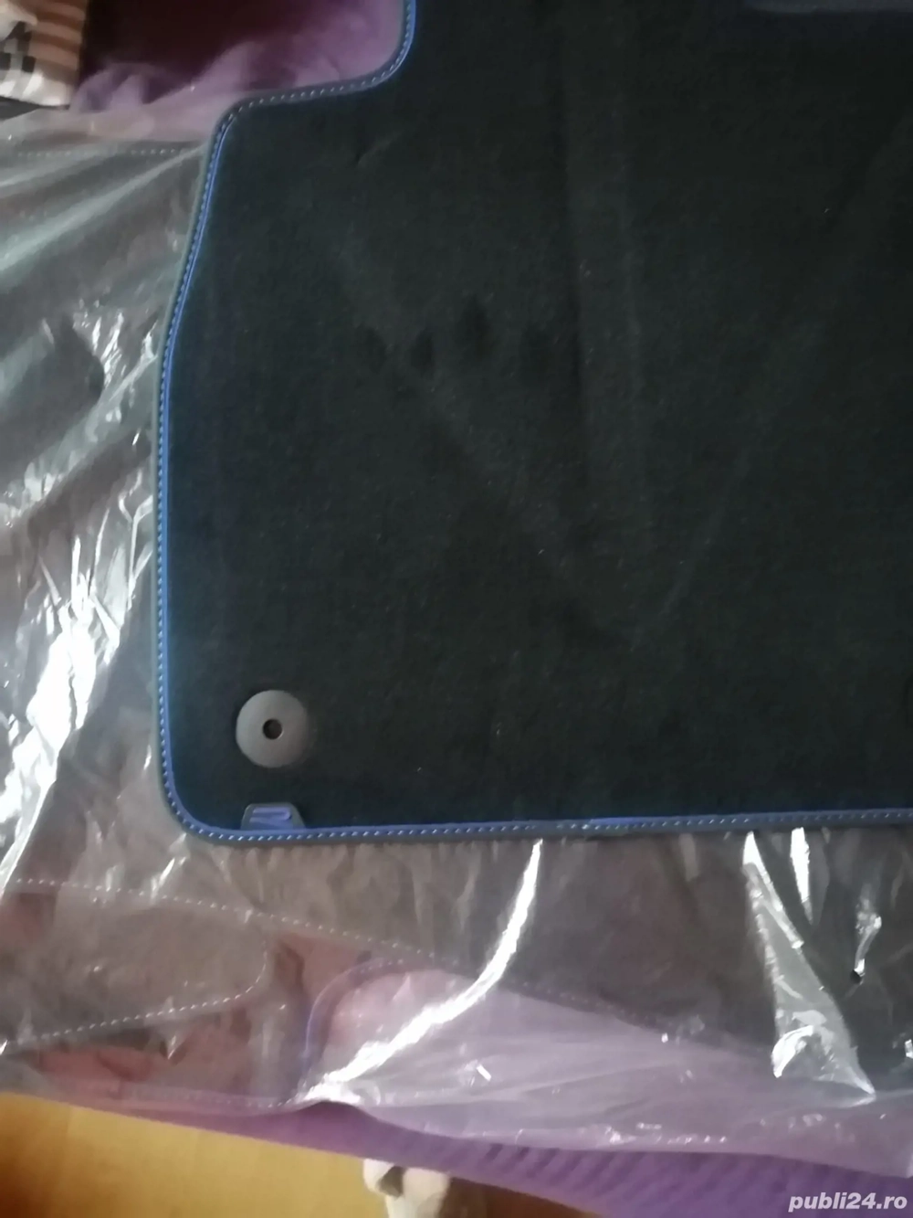 Presuri originale textil de vara Volkswagen VW R-Line, cusatura albastra