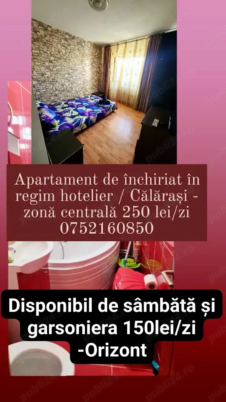 Garsonieră de închiriat în regim hotelier Călărași