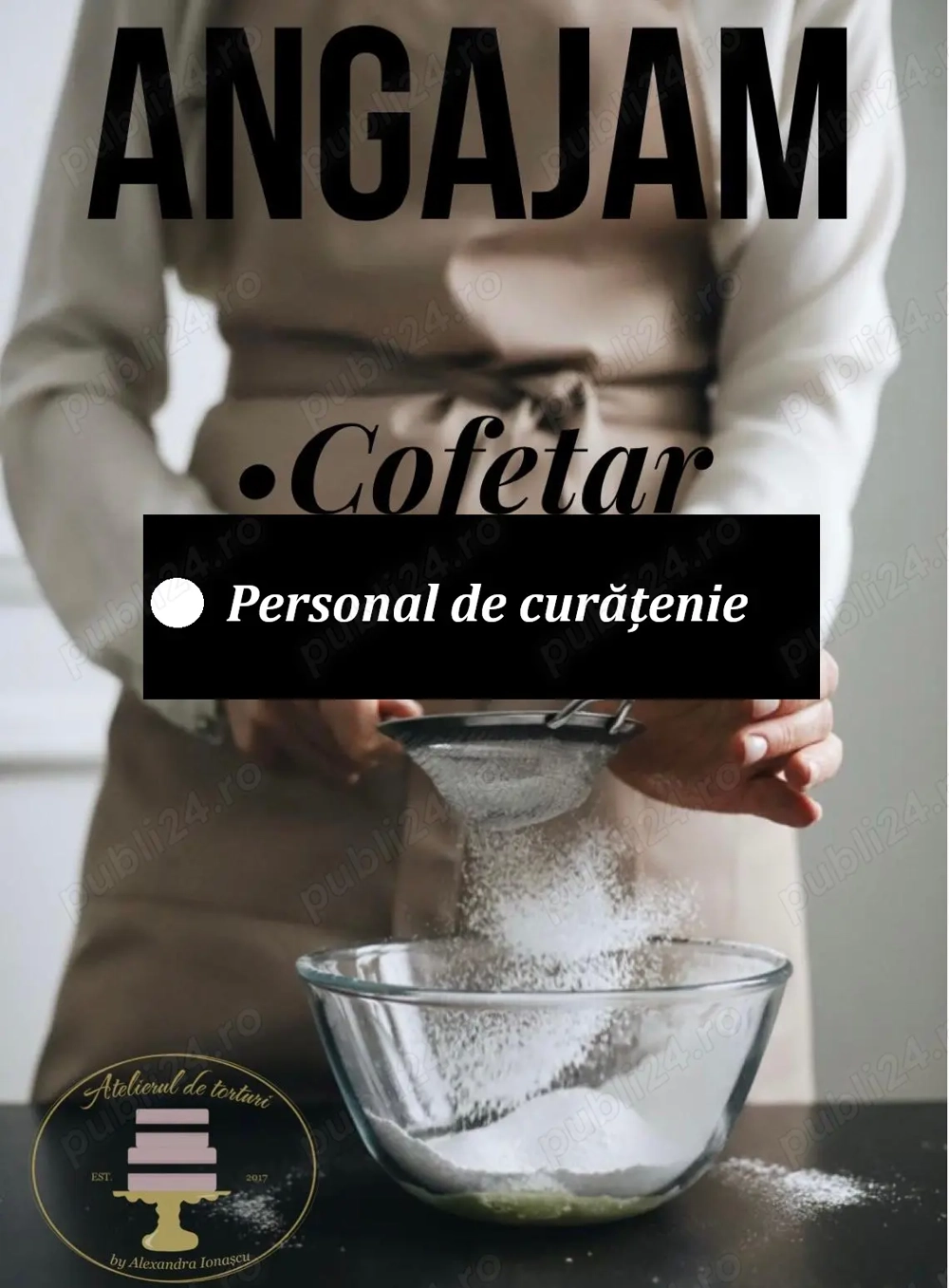 Angajam cofetar si personal de curatenie in Popesti-Leordeni, Ilfov