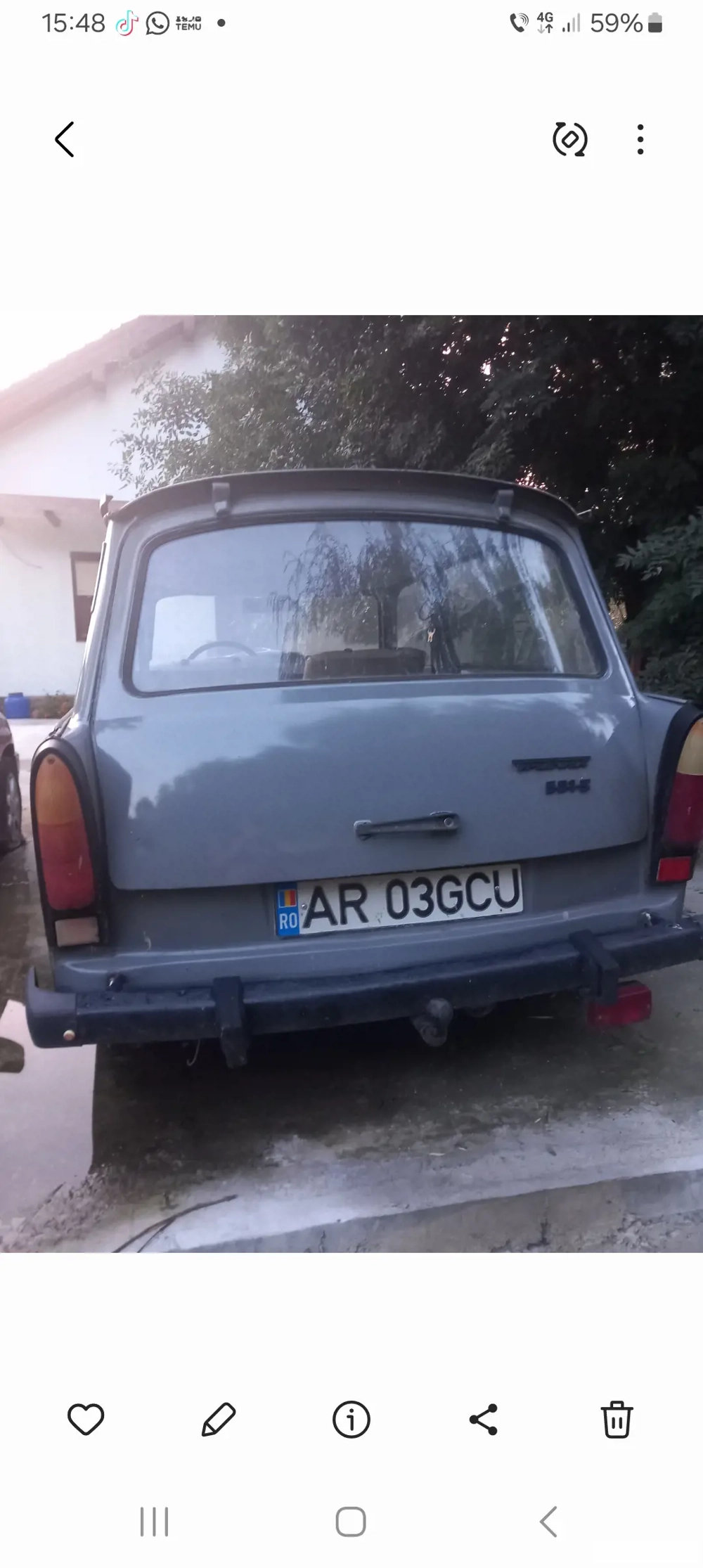 vind  Trabant 601k stare buna an fabricație 1982