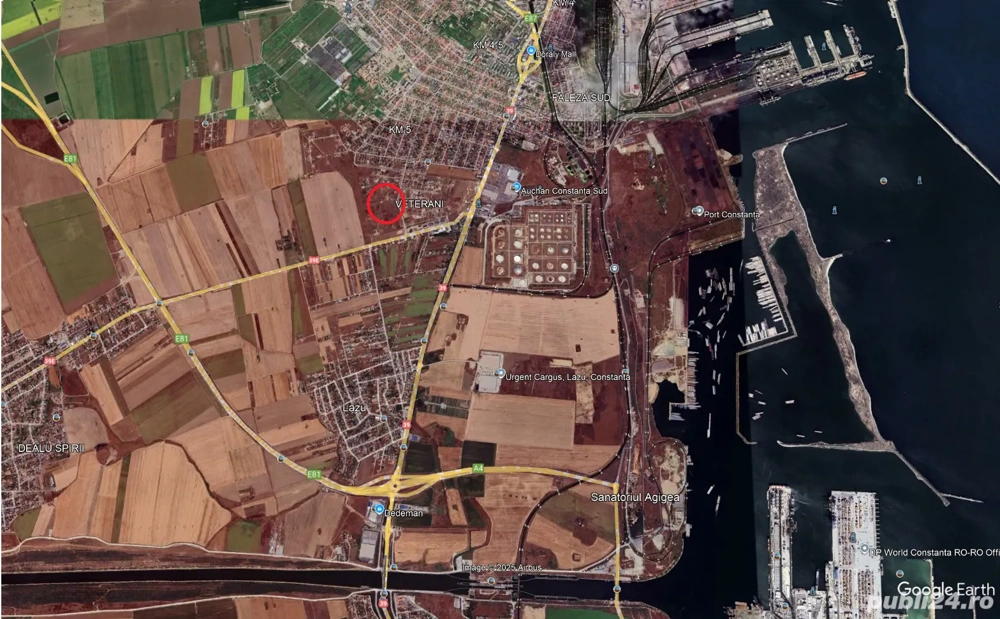 Teren de vanzare Constanta zona Km 5  Veterani