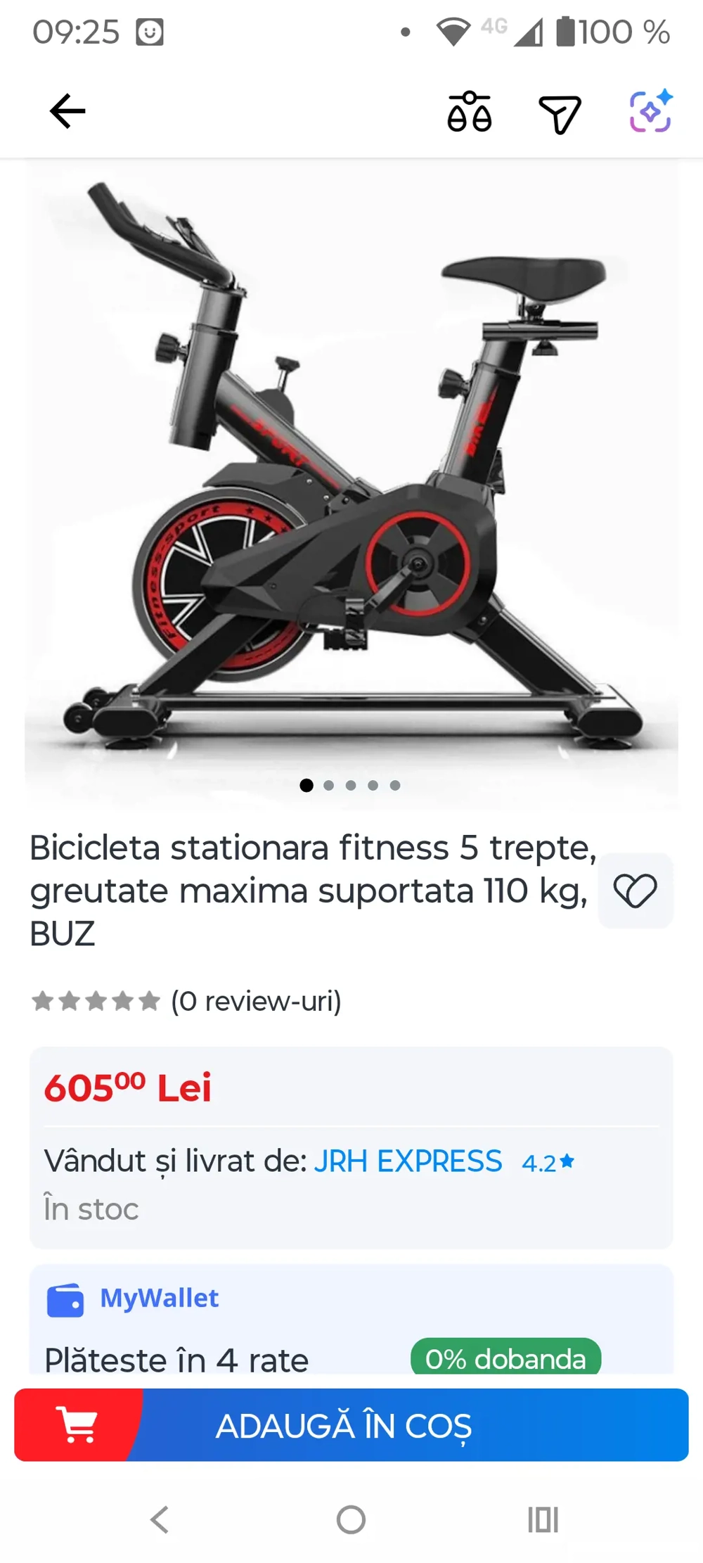 Bicicleta  fitness nouă.