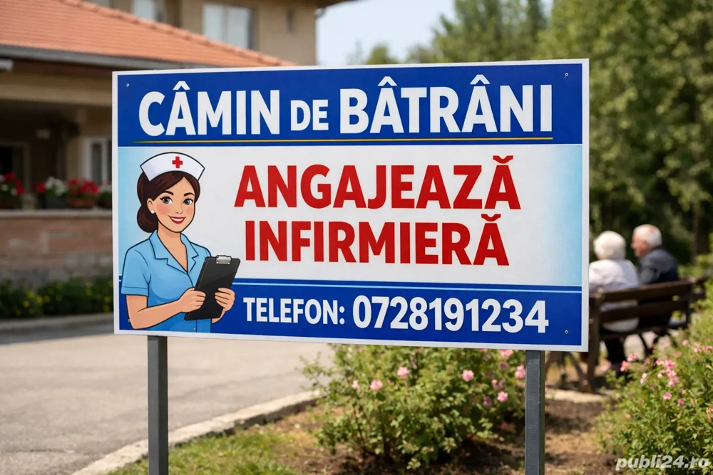 Cămin de bătrâni angajează infirmiera