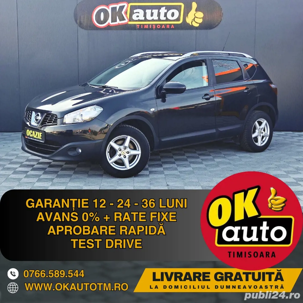 Nissan Qashqai 1.6 benzina (aspirat natural) - 117 c.p. - 2011 - panoramic + navy + camera