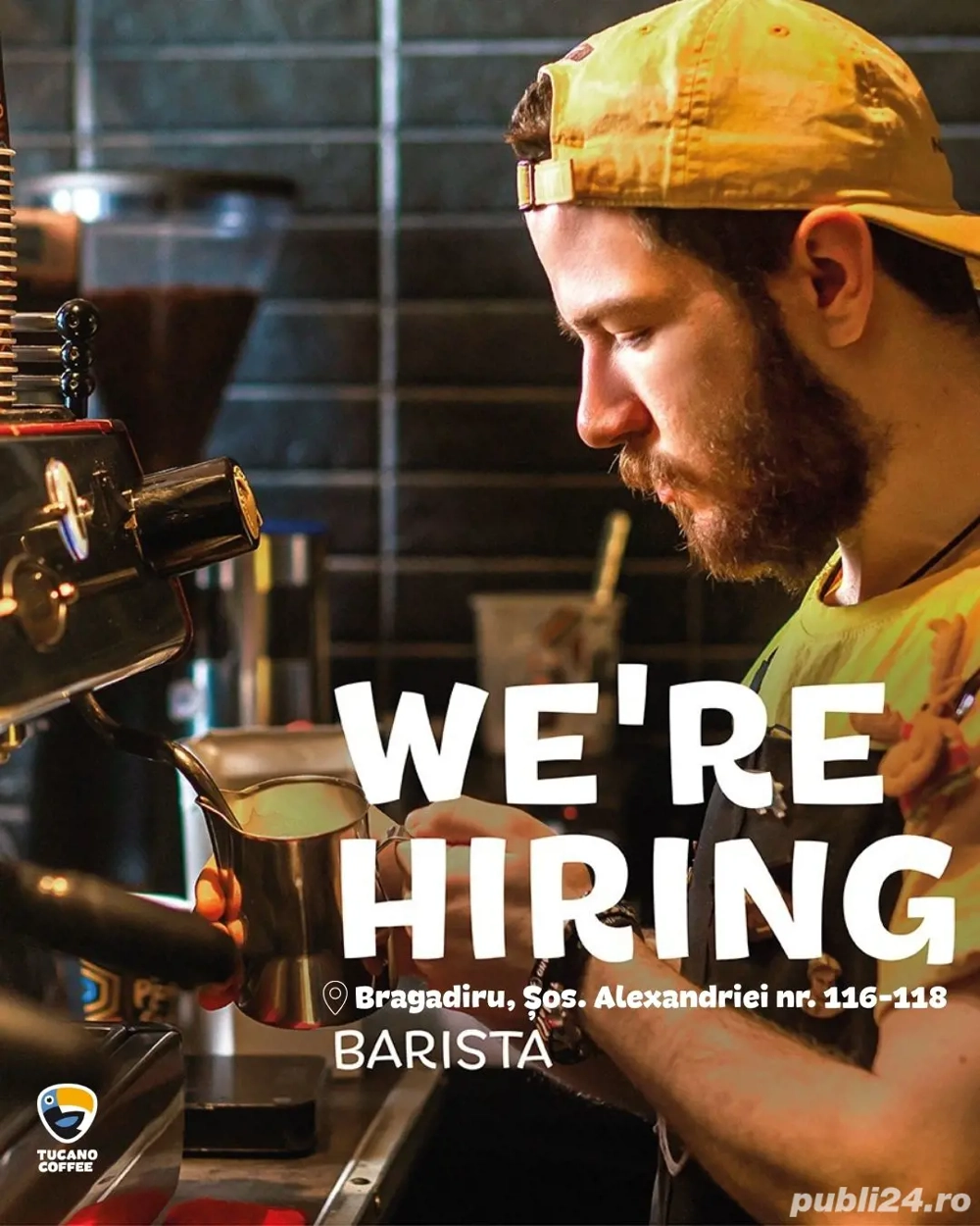 Barista Wanted   Join Our Tucano Coffee Crew in Bragadiru, complex Cristalului