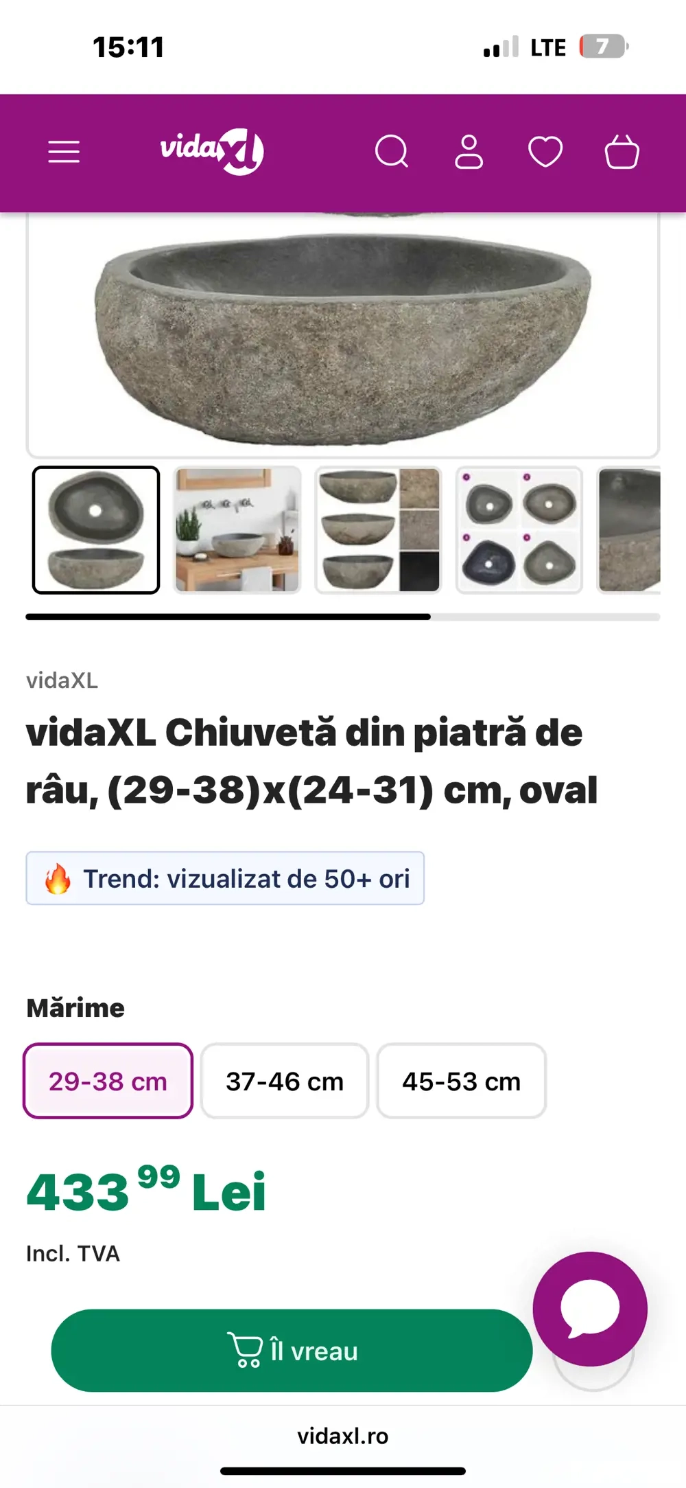 Lavoar piatra naturala