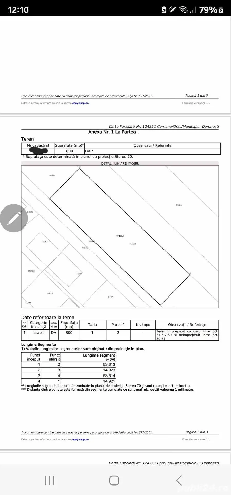 Teren intravilan de vânzare 