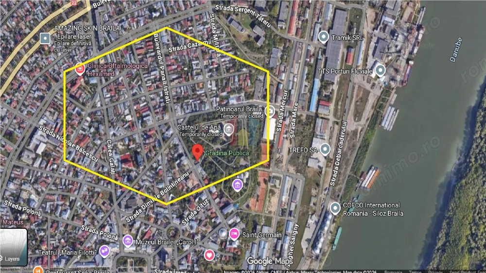 ULTRACENTRAL 120Euro mp Teren 252mp Gradina Publica ,deschidere 8m