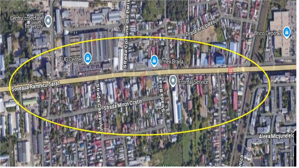 zona TUG center-IRMEX suprafata 541 mp cu 14m deschidere