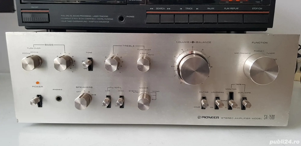 Pioneer SA 7500 amplificator stereo vintage audiophile vinil statie