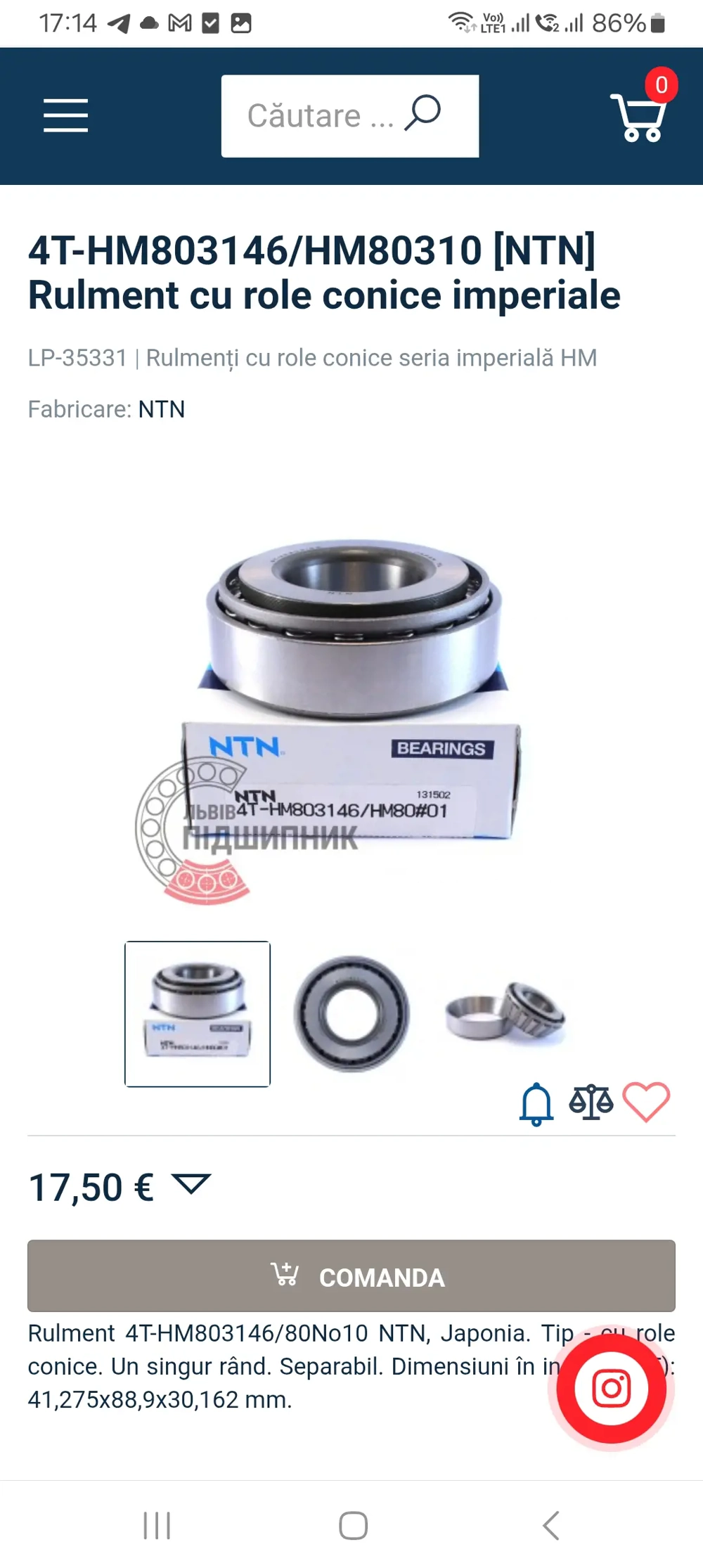 Rulmenți diferential vw lt46 