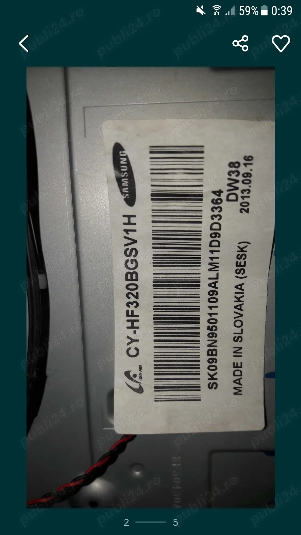 Display din UE32F5000AE-cod.CY-HF320BGSV1H functional