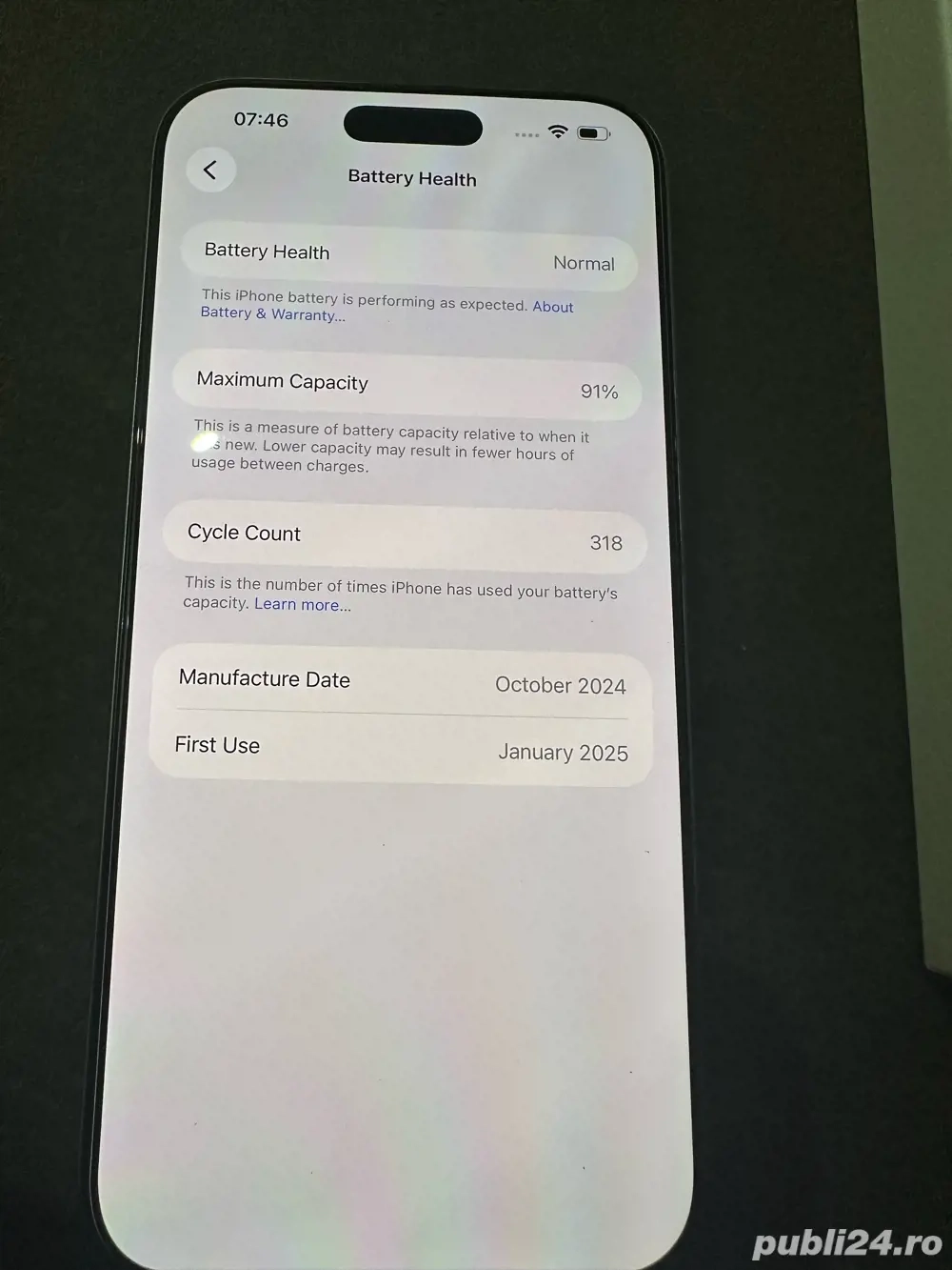 Vând iPhone 16 Pro Max, 256GB, în Garanție, în stare impecabilă,