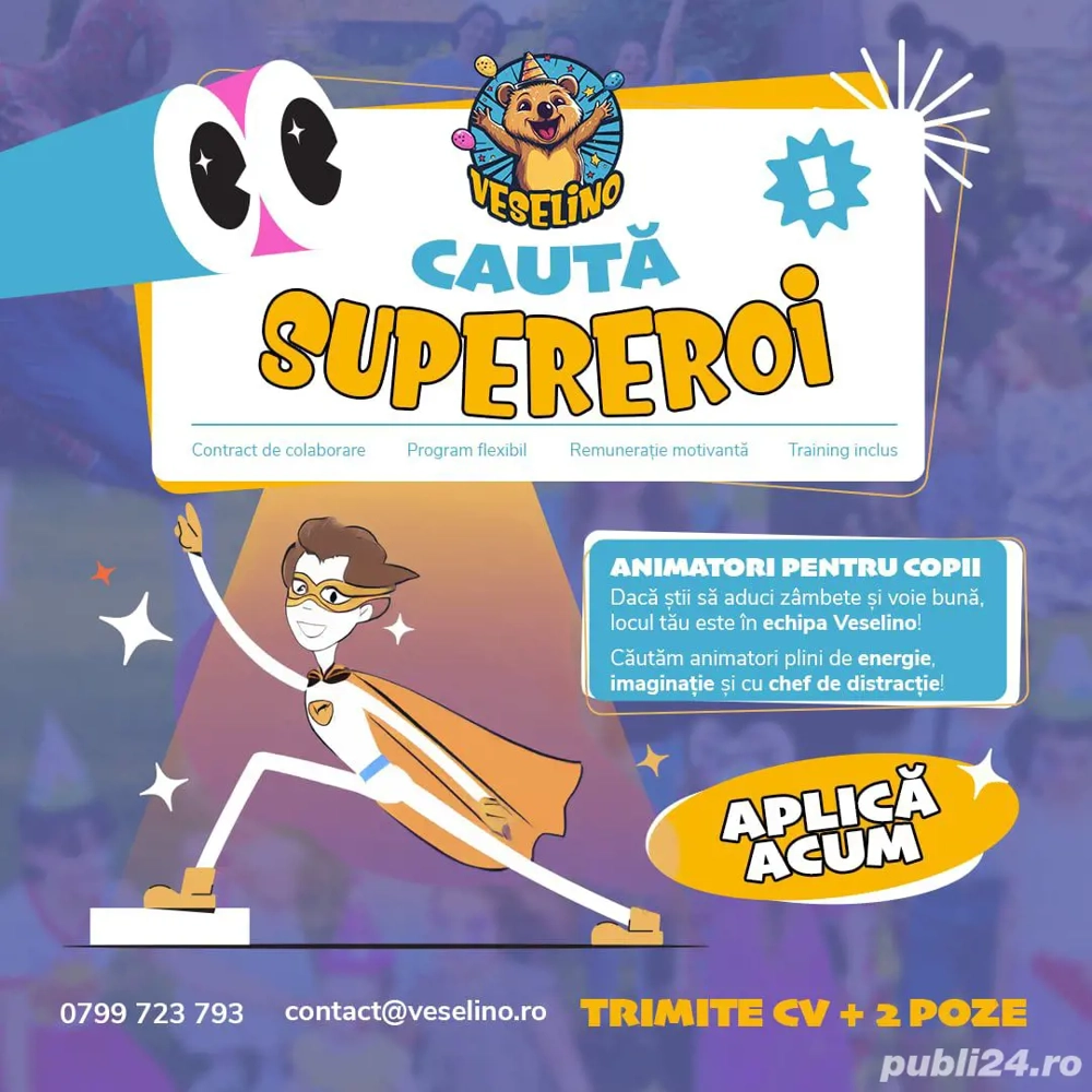 Animator Part Time - Veselino Events l Timișoara